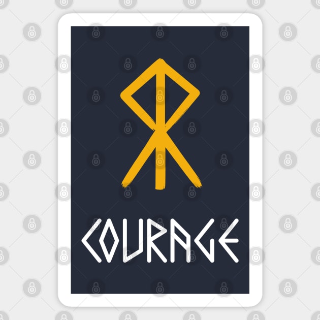 Viking Courage Rune Magnet by Neon-Light